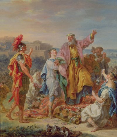Landscape with Classical Figures by Jacques Antoine Beaufort